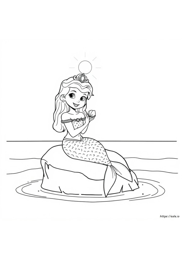 Amber Mermaid Sofia The First Coloring Pages