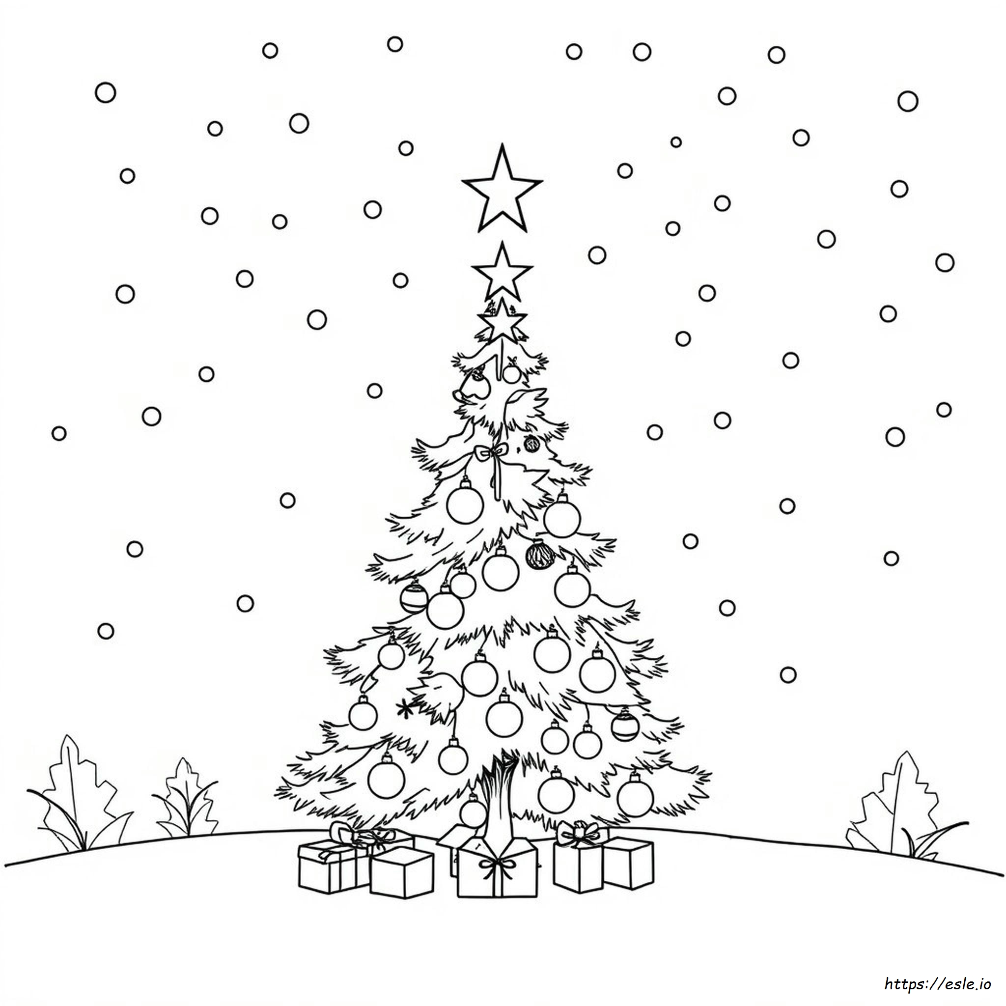 Dekorasi Natal Besar Untuk Diwarnai