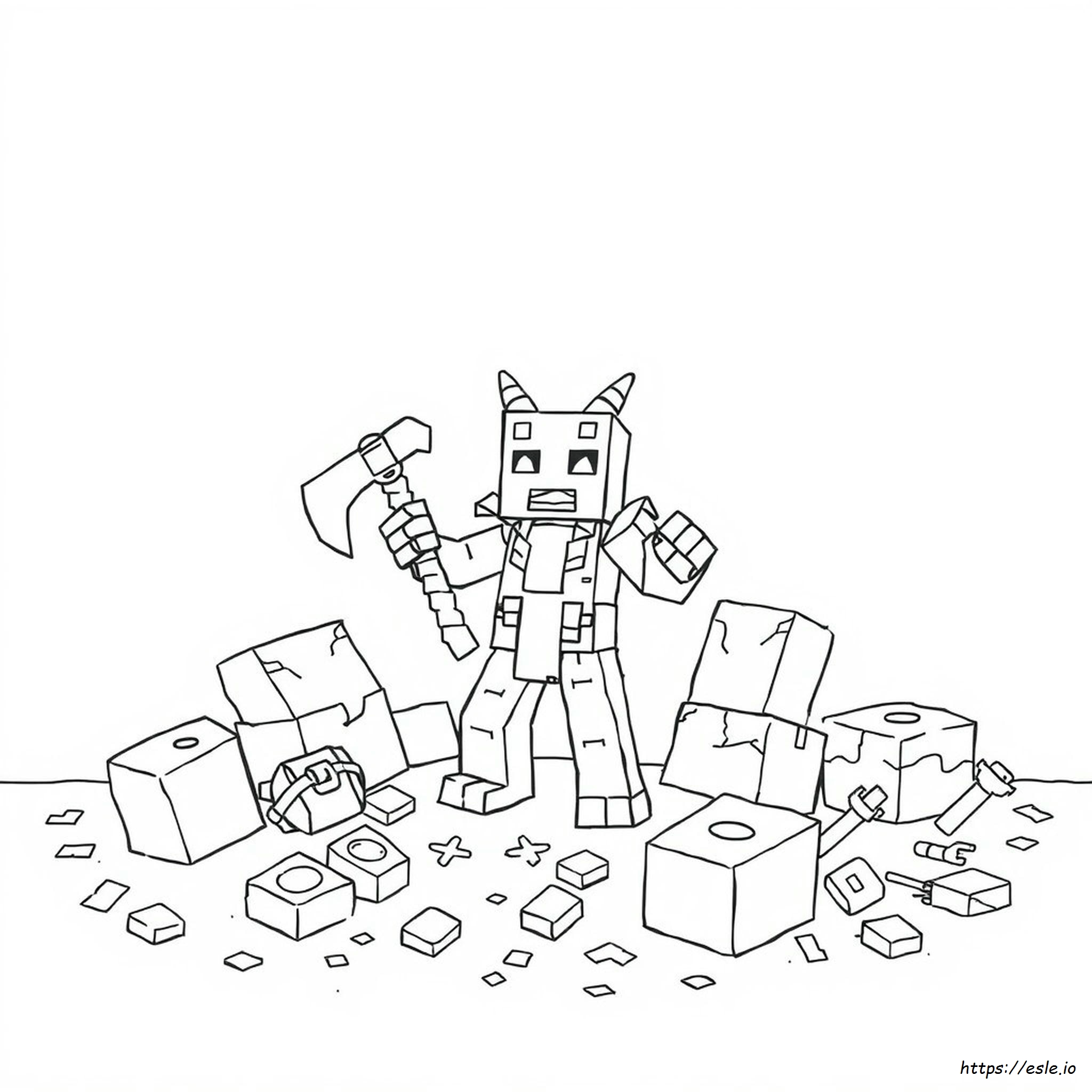 Halaman Mewarnai Herobrine