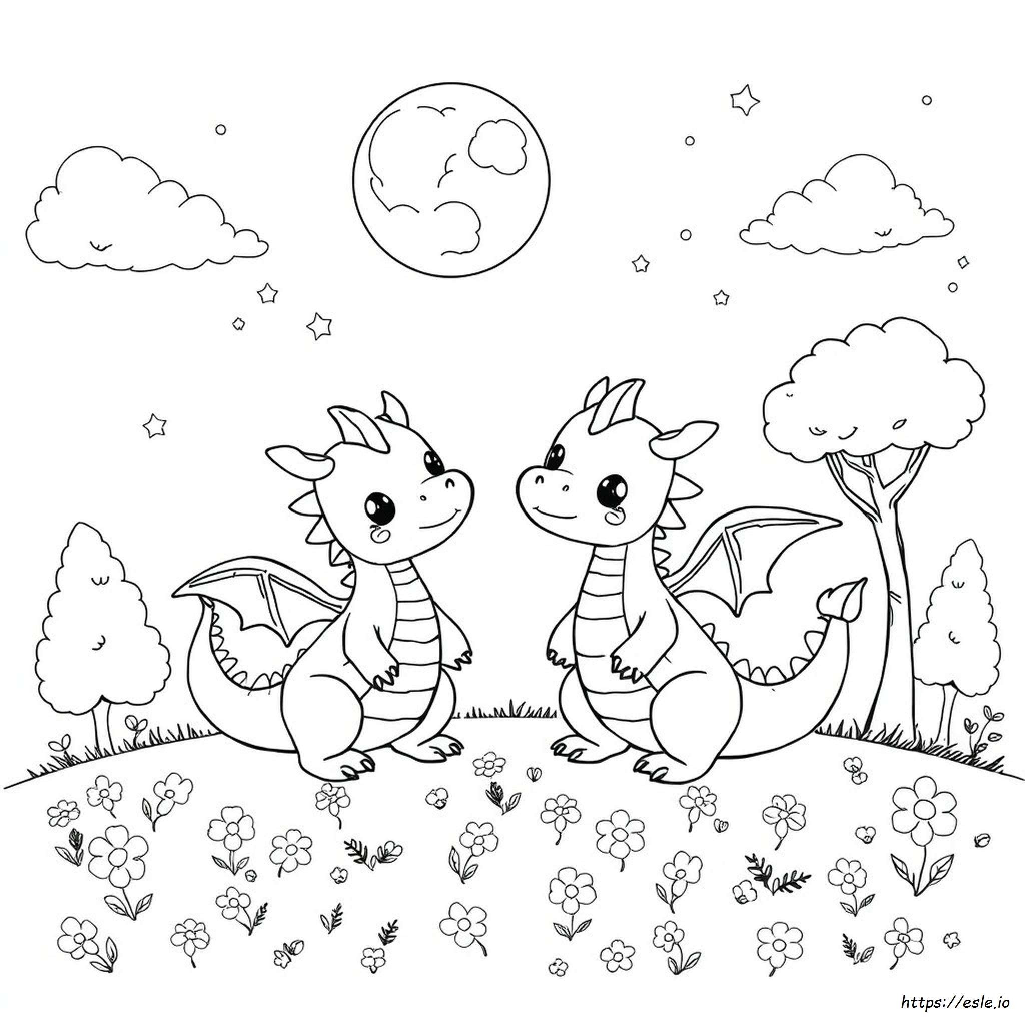 Dibujos Para Colorear De Dragones Lindos