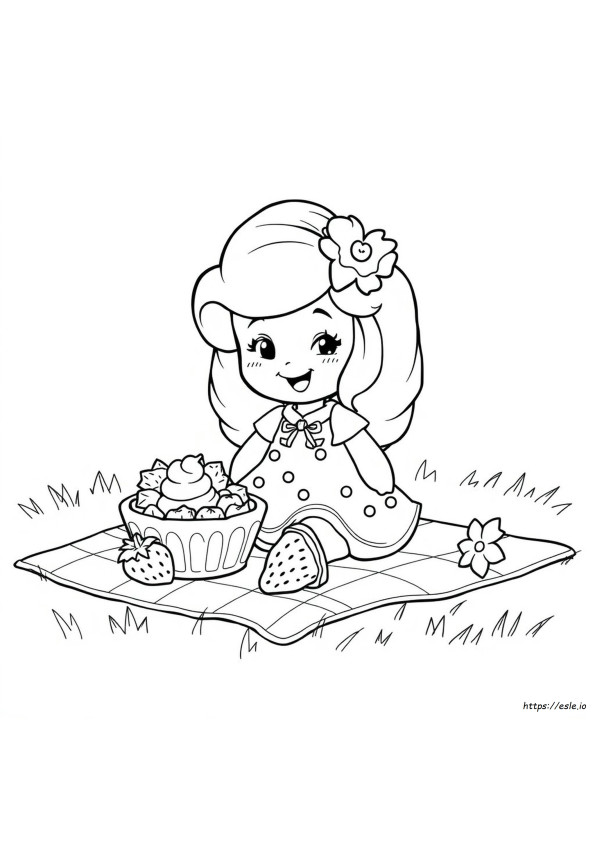 Desene De Colorat Cu Strawberry Shortcake