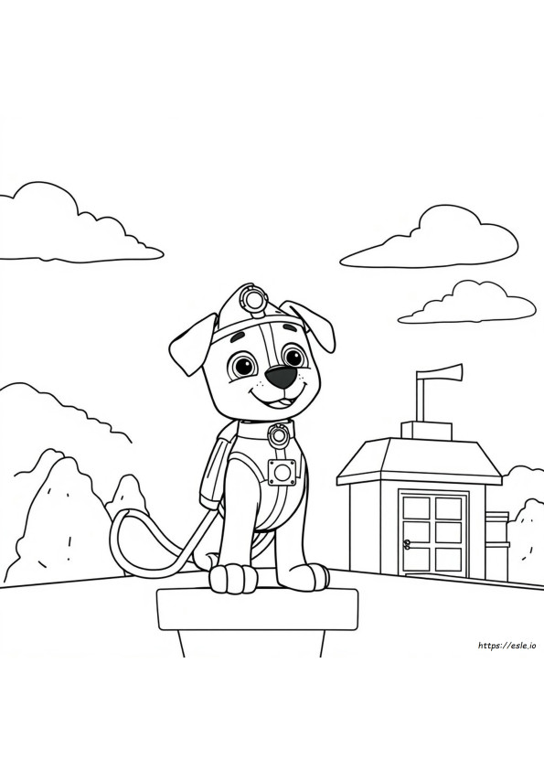 Mighty Pups Tracker Kleurplaten