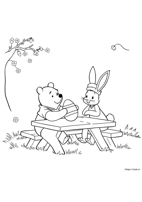 Disney Winnie The Pooh Paskalya Boyama Sayfaları