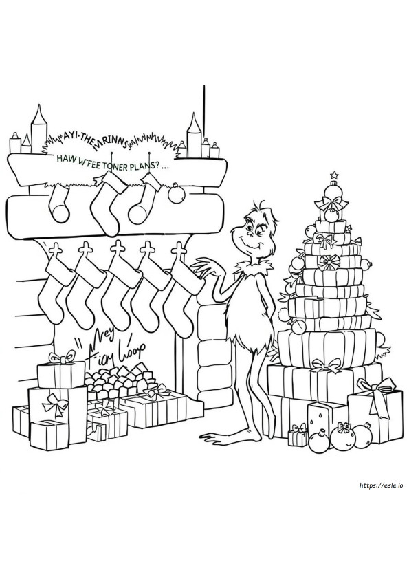How The Grinch Stole Christmas Coloring Sheet