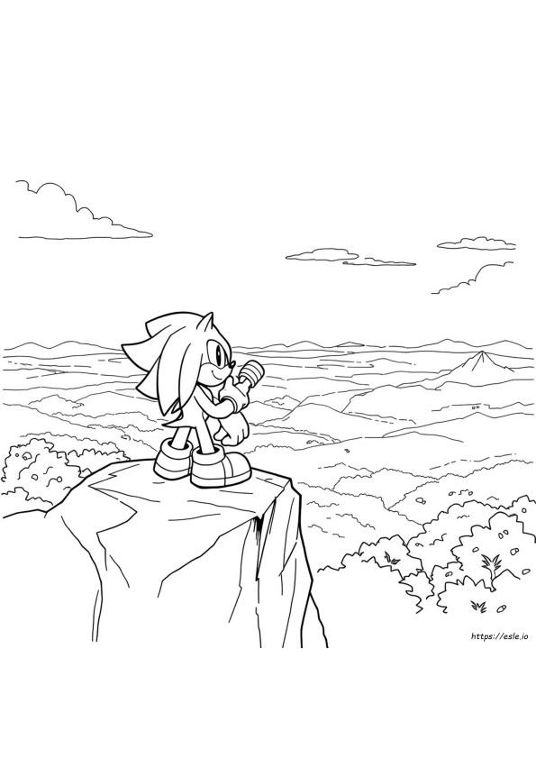 Printable Knuckles Sonic Coloring Pages
