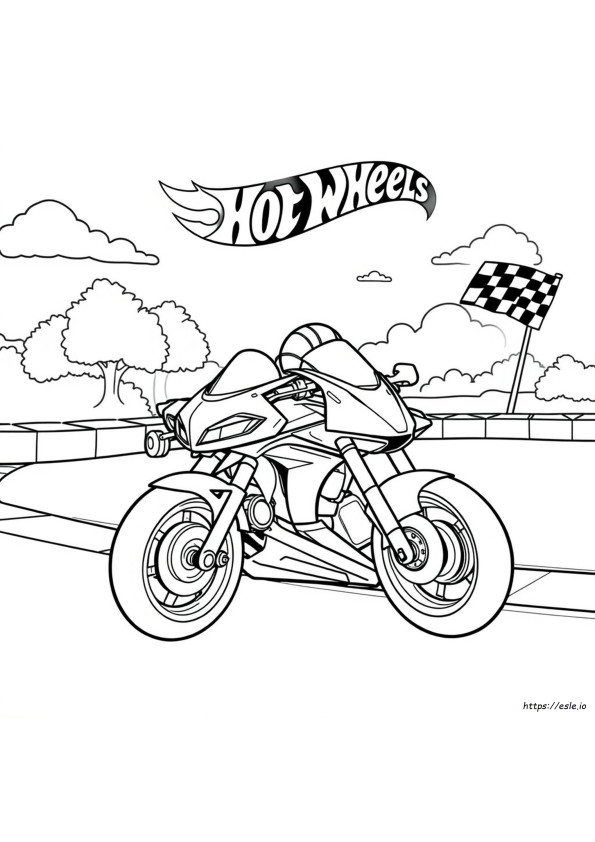 Hot Wheels Motorrad Ausmalbilder