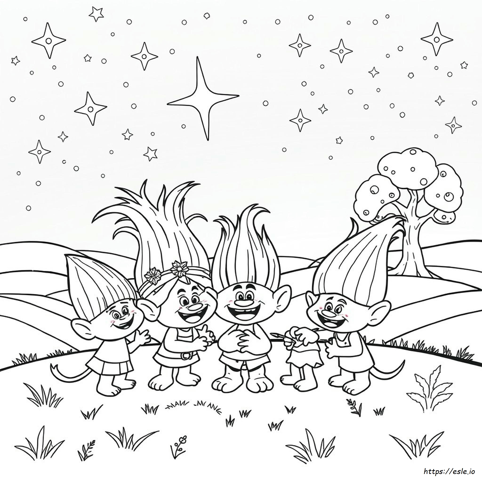 Trolls Movie Printable Coloring Pages