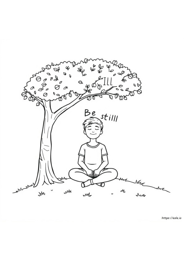 Be Still And Know Coloring Page