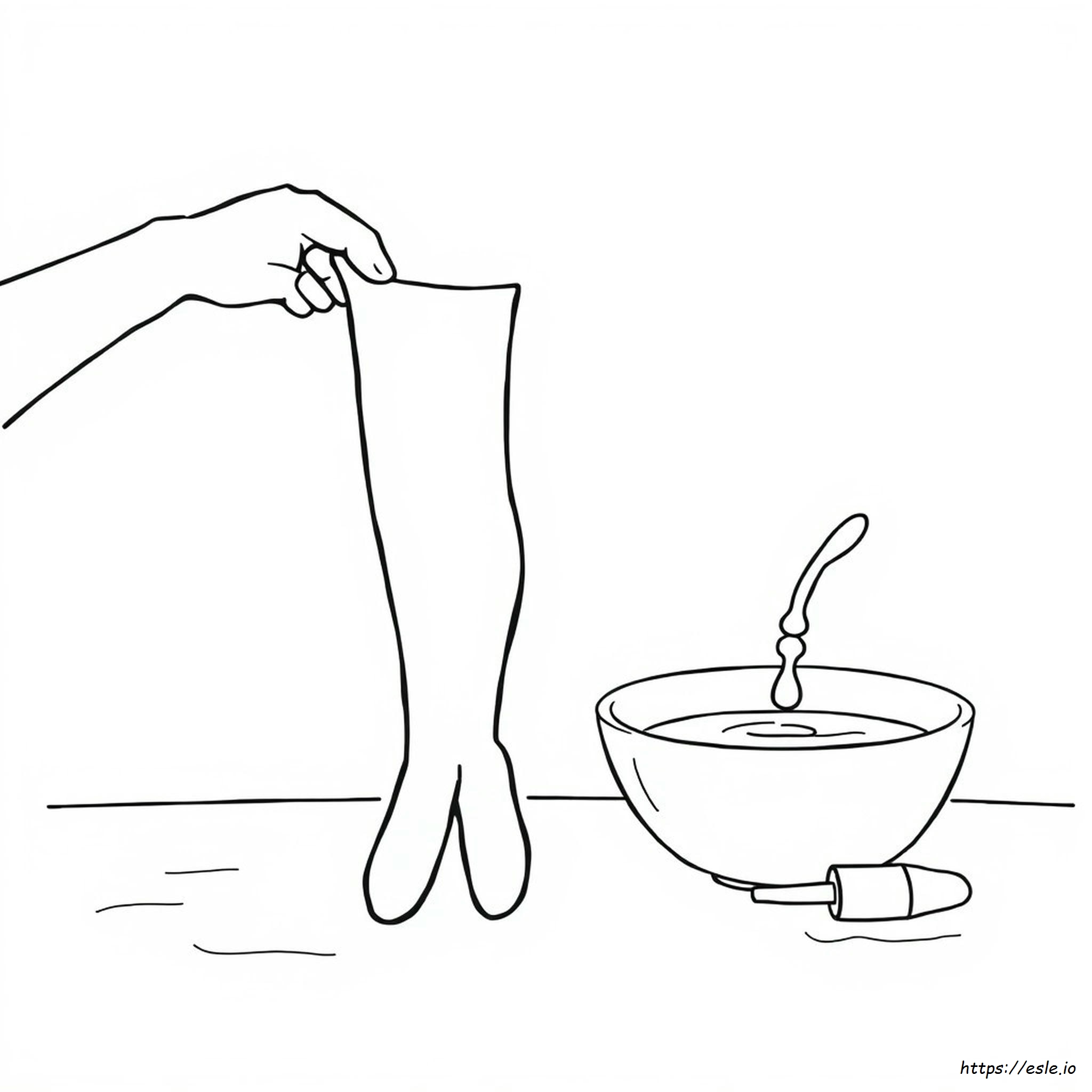 Hoe Je Een Panty Verft Met Voedselkleurstof kleurplaat