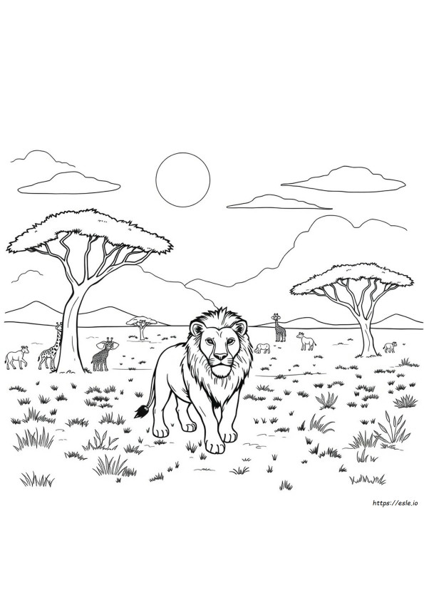 Kenya Colouring Pages