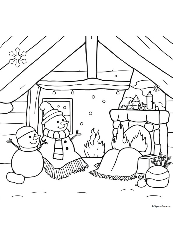 Coloring Free Printable Cute Cozy Winter Coloring Pages