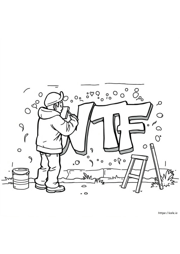 Printable Coloring Swear Word Graffiti Word Coloring Pages