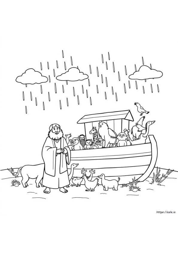 Printable Noah Coloring Page