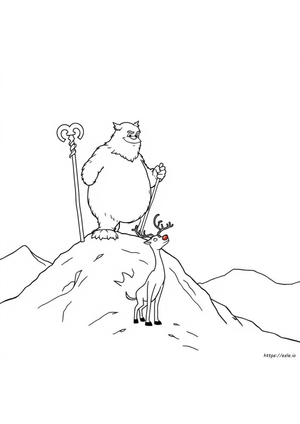 Coloring Abominable Snowman Rudolph Drawing