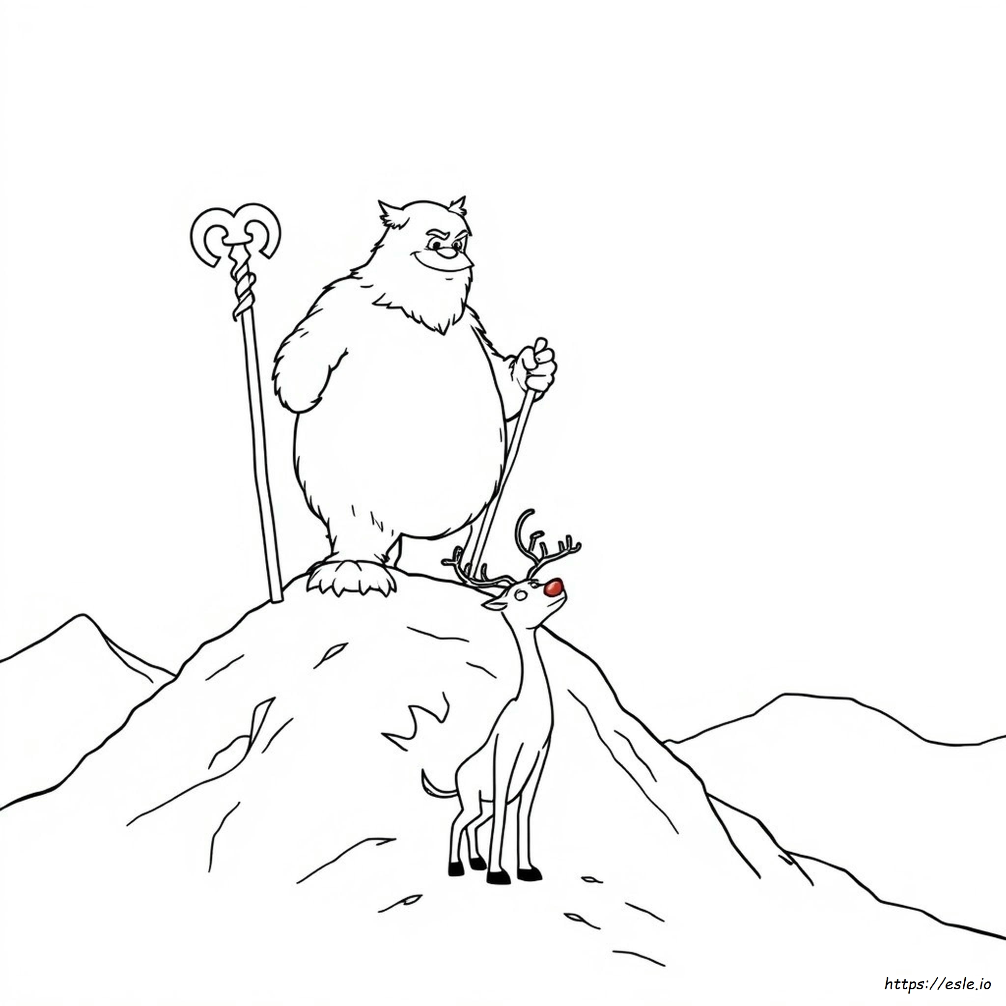 Abominable Hombre De Nieve De Rudolph Para Colorear