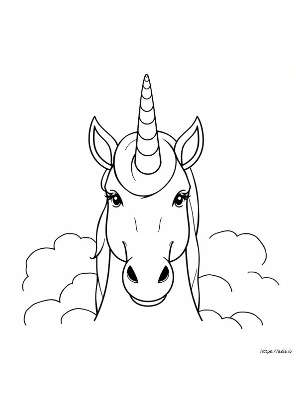Unicorn Face Coloring Pages