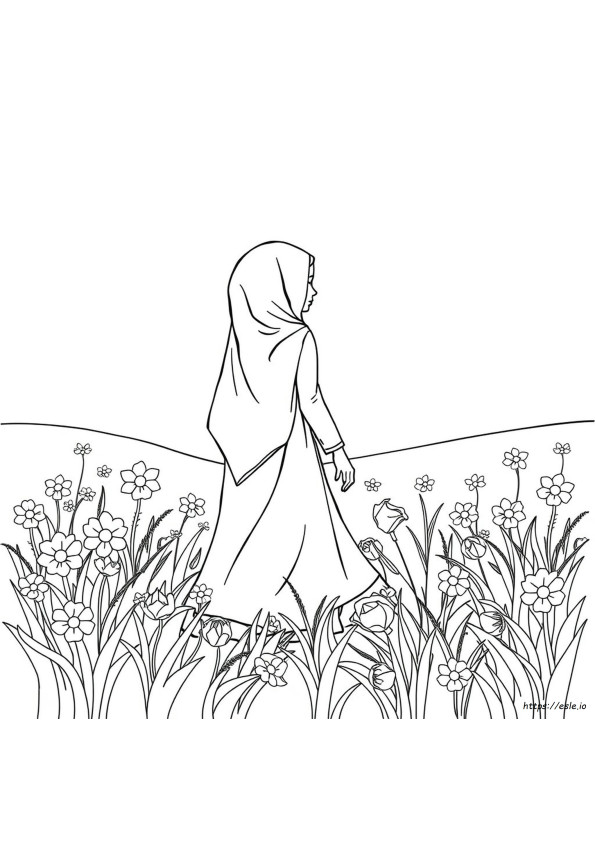 Prinses Hijab Kleurplaten
