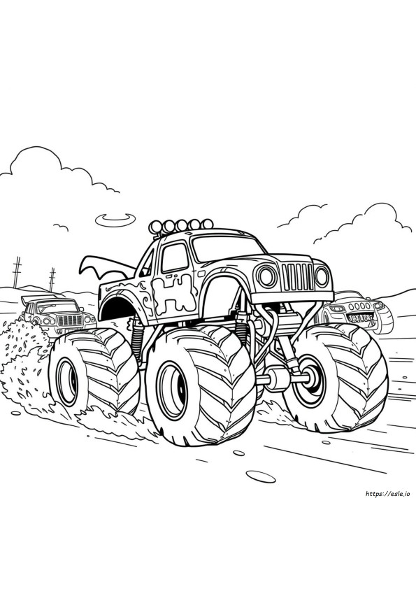 Bone Shaker Monster Truck Disegno Da Colorare