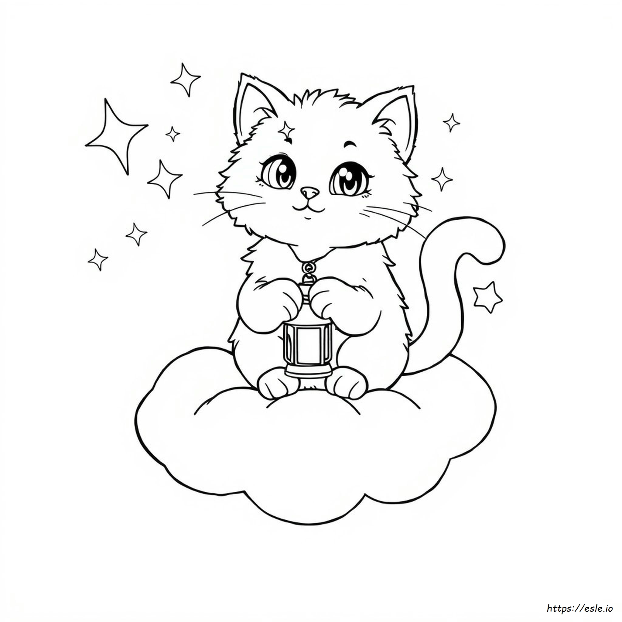 Magical Cat Coloring Pages
