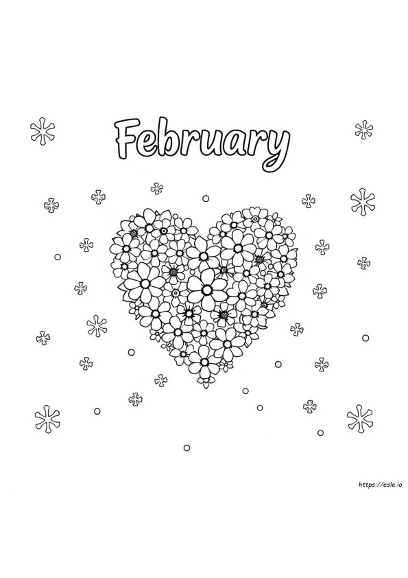 Februari Omslagpagina Om In Te Kleuren