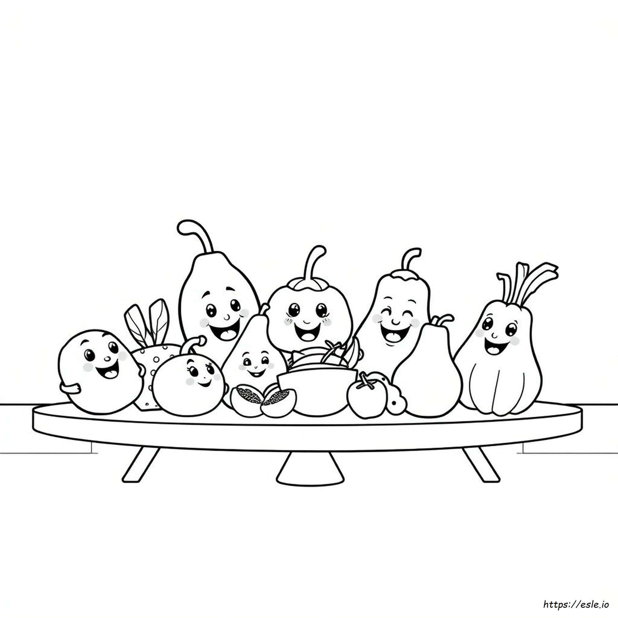 Food With Faces Coloring Pages