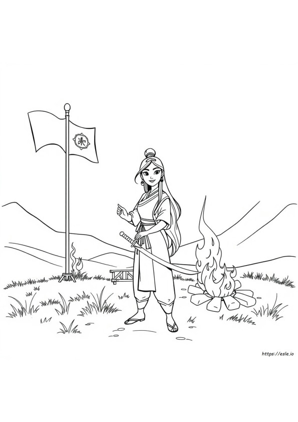 Mulan Para Colorir