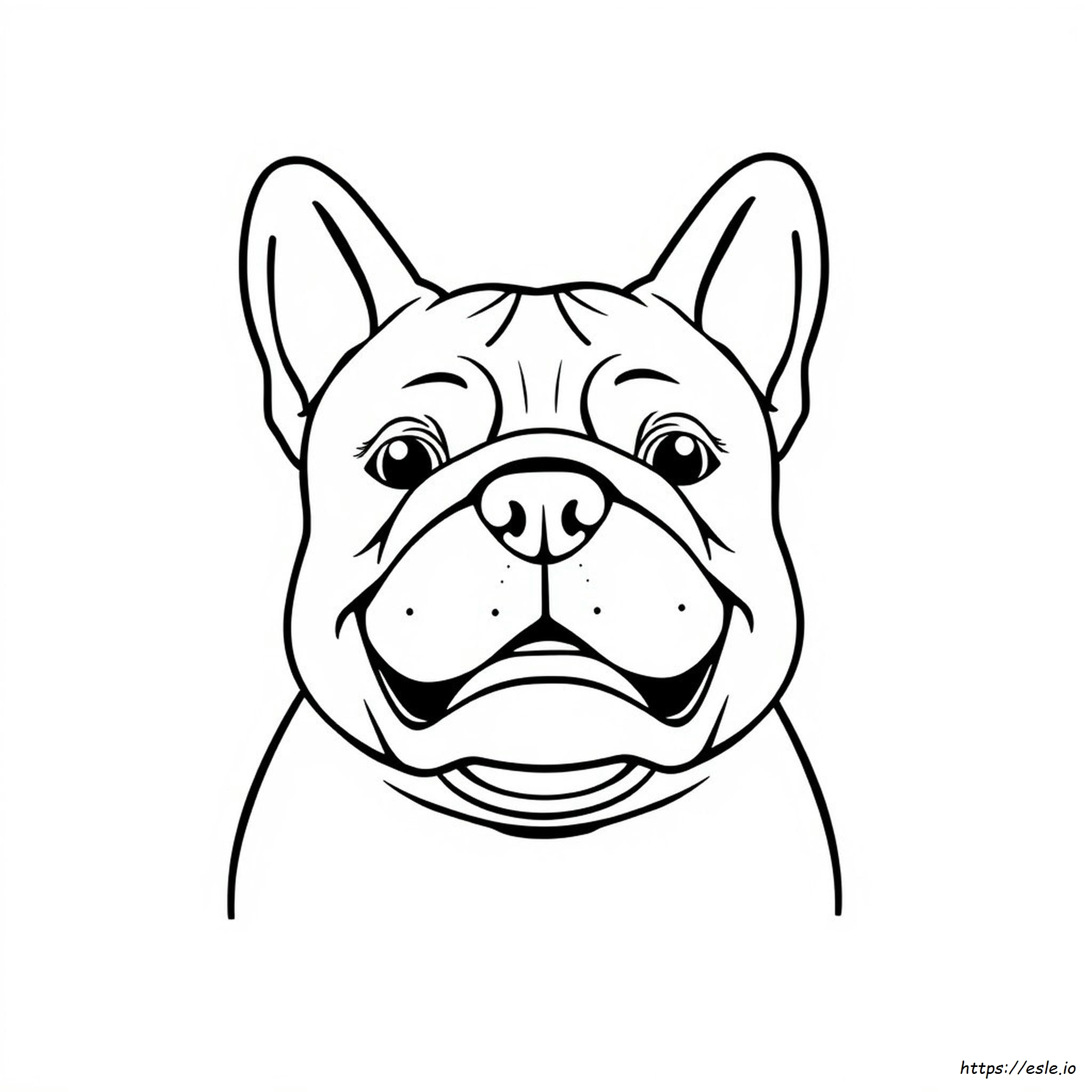 Bulldog Face Coloring Page