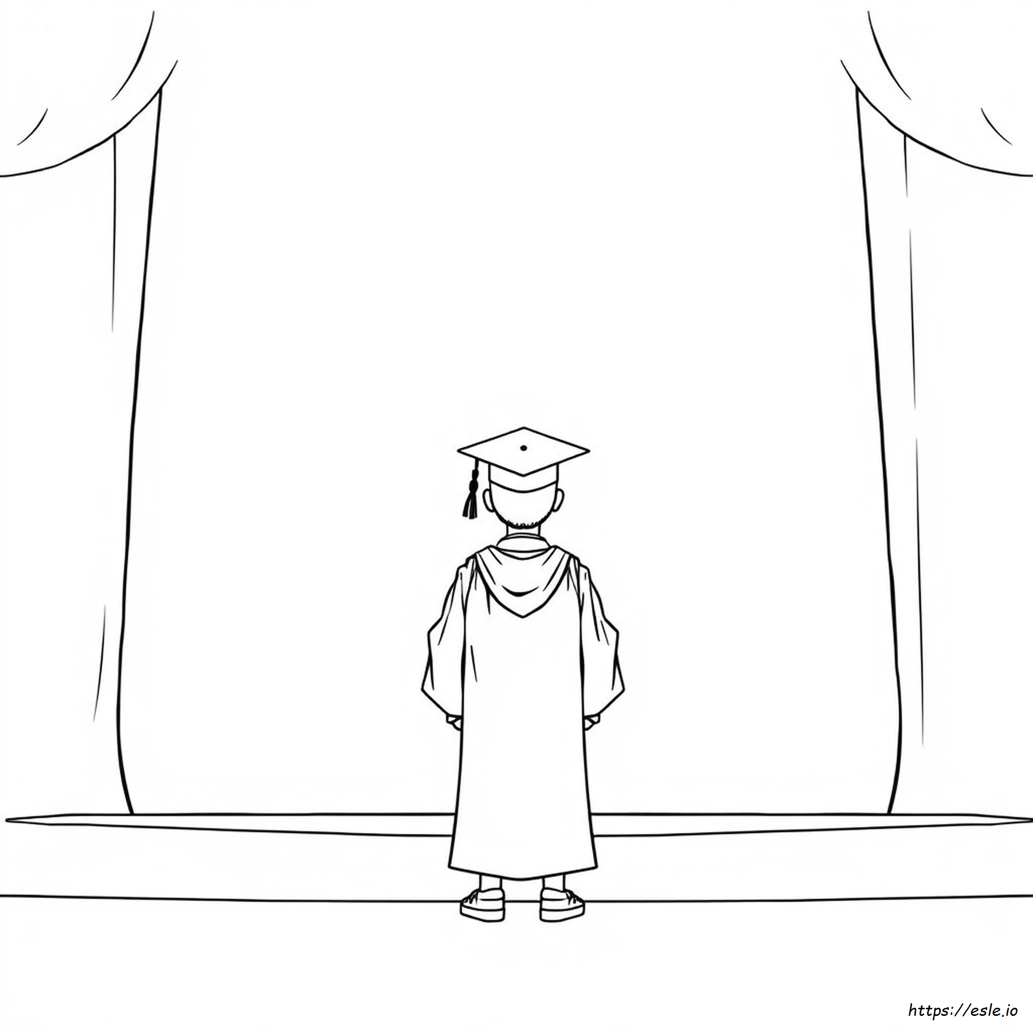 Graduation Cap And Gown Coloring Pages