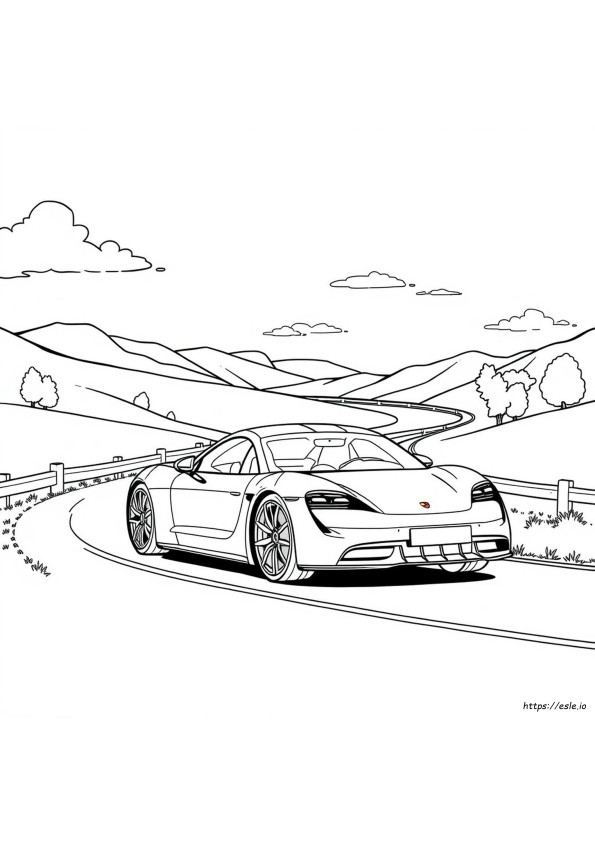 Porsche Taycan Kleurplaten