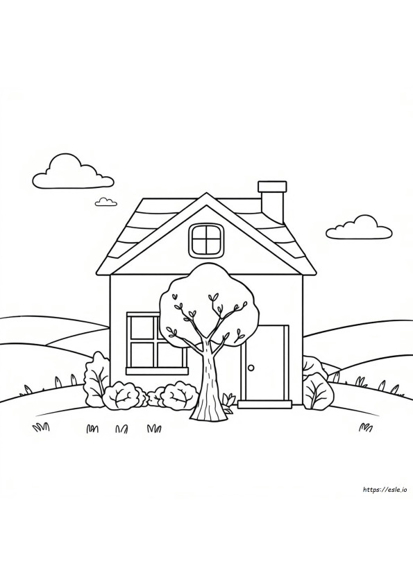 House Adult Coloring Pages