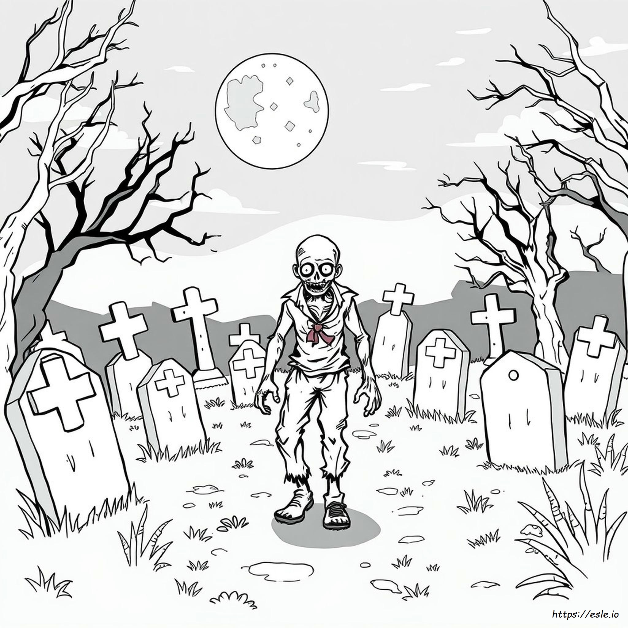 Scary Zombie Coloring Pages