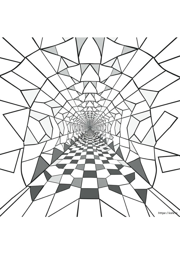 Coloriages Illusions D'optique Trippy