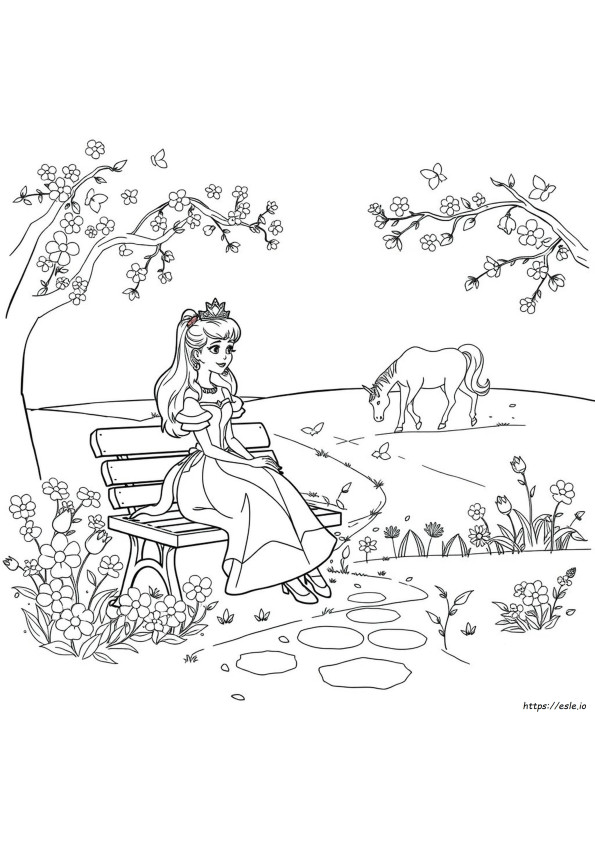 Proncess Coloring Page