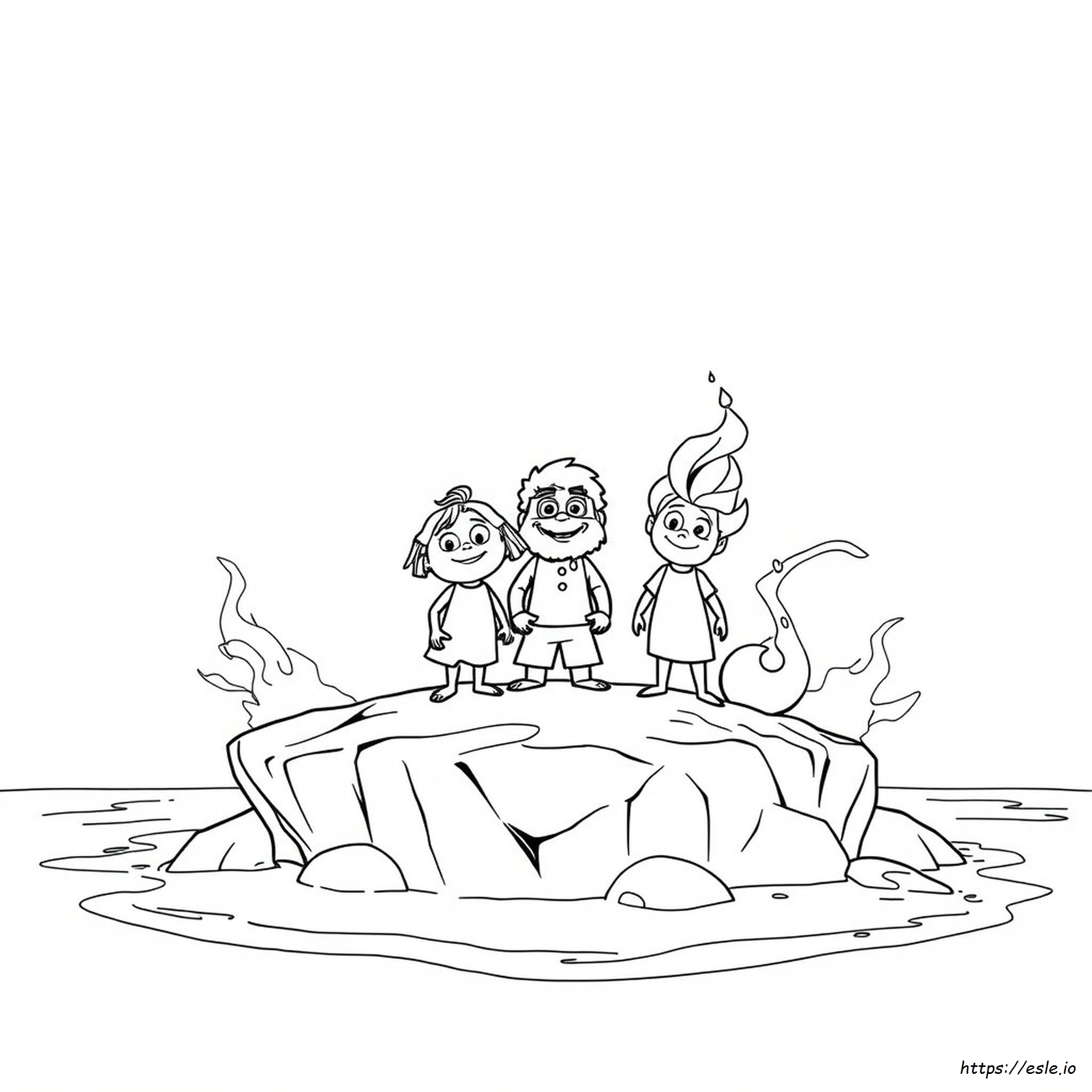 Printable Coloring Pixar Elemental Coloring Pages
