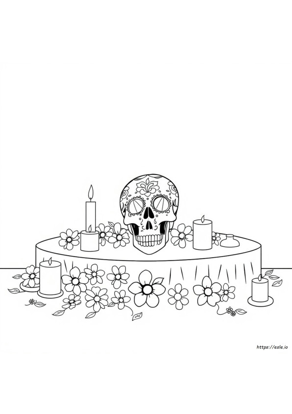 Blank Sugar Skull Coloring Pages