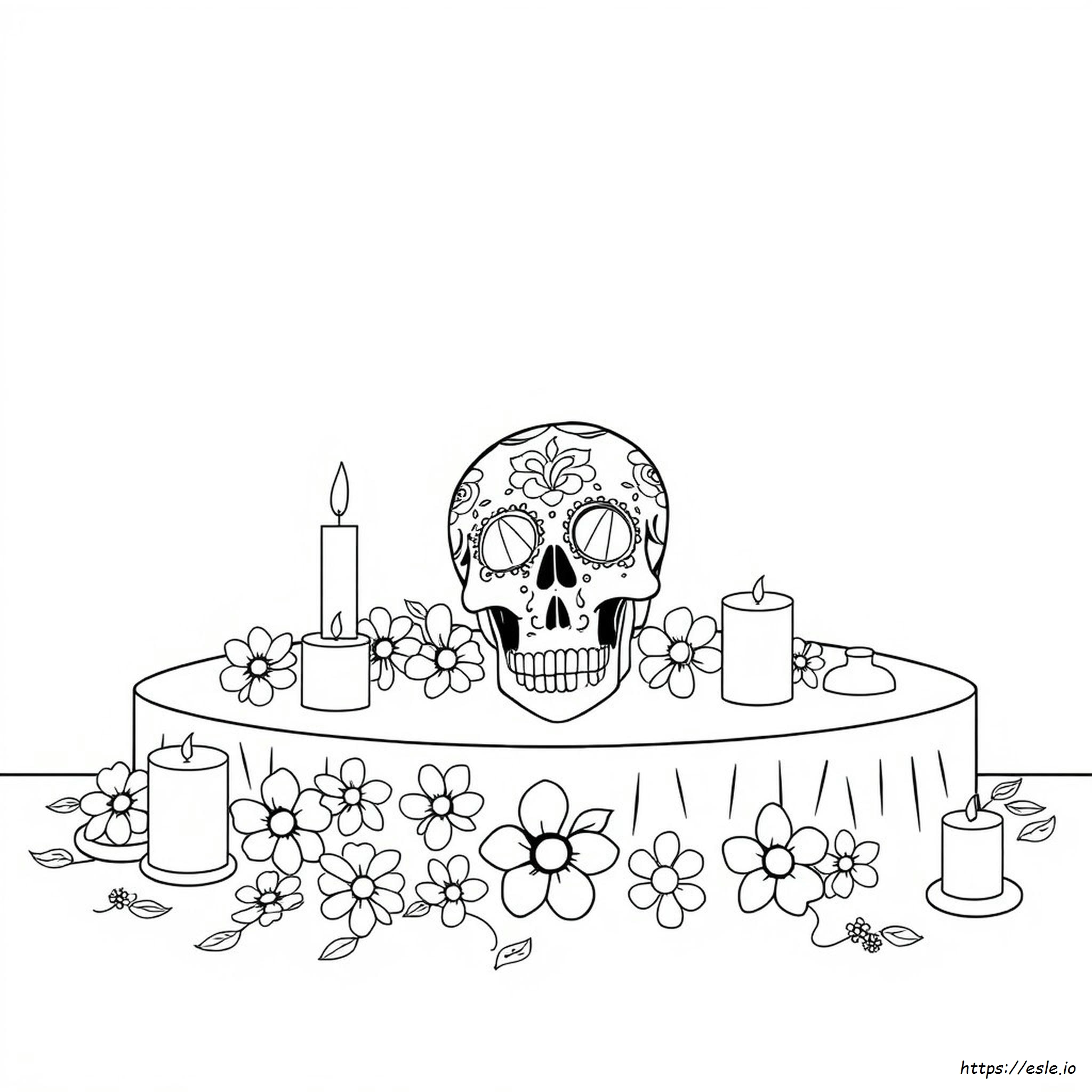 Blank Sugar Skull Coloring Pages
