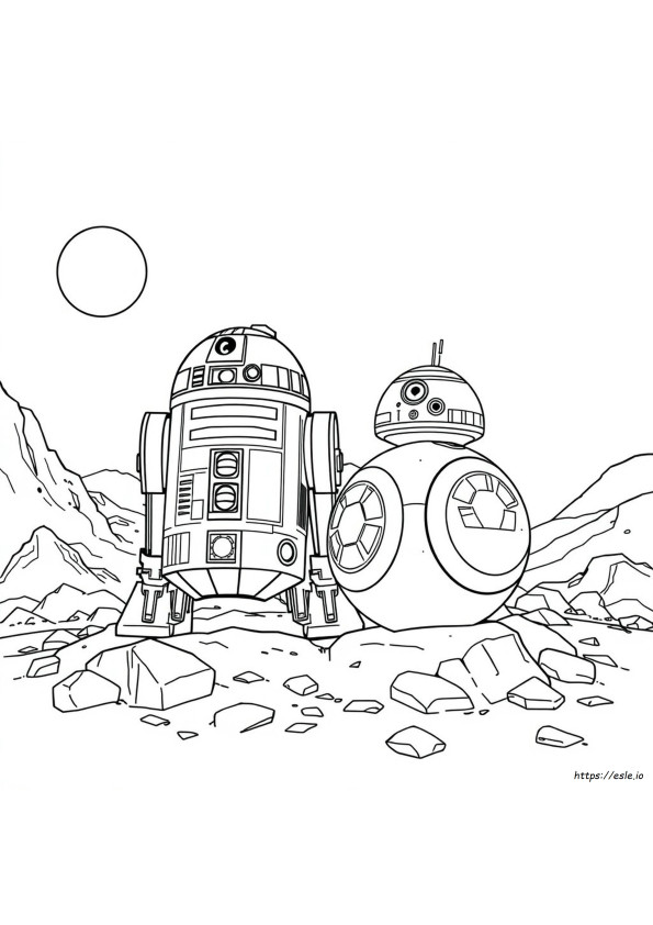 Star Wars R2d2 Bb8 Boyama Sayfası