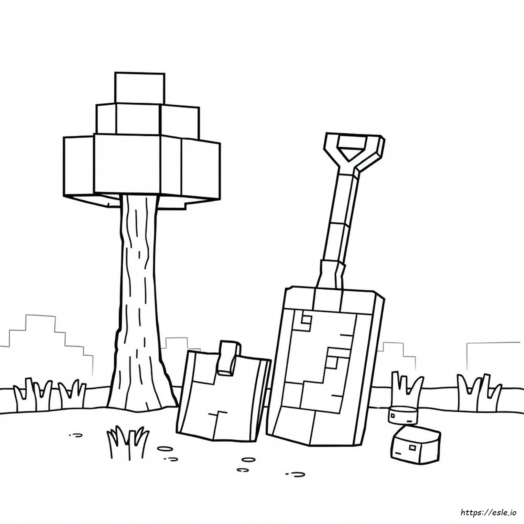Minecraft Shovel Coloring Pages