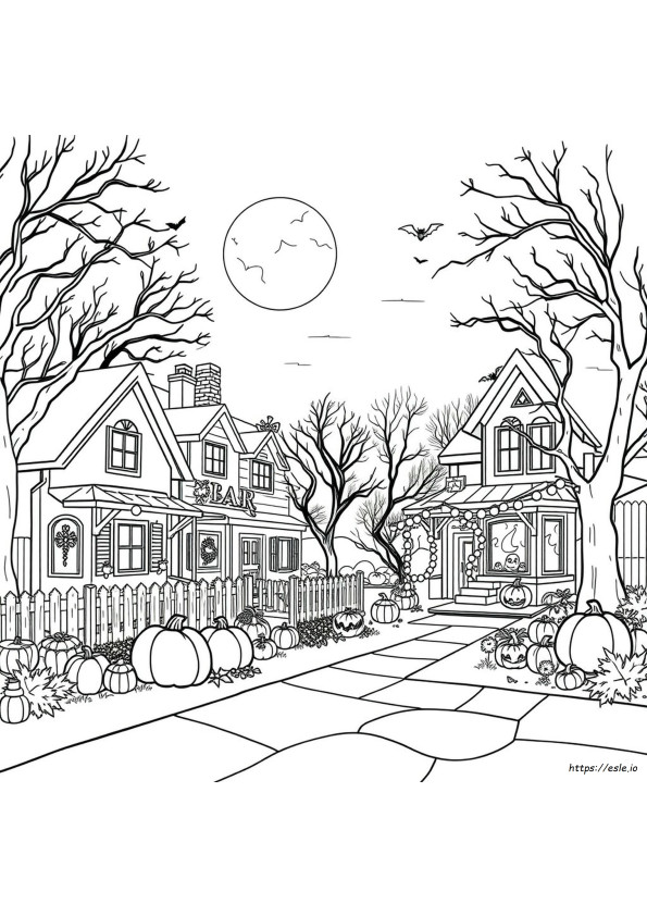 Kolorowanki Halloween W Pełnym Rozmiarze