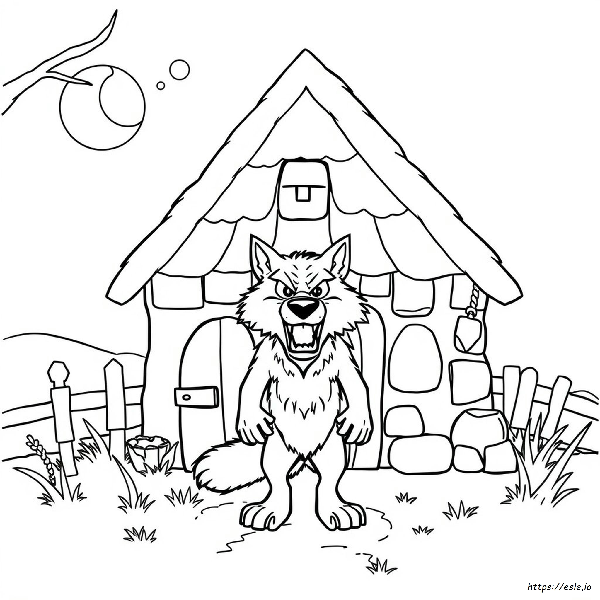 Big Bad Wolf Coloring Page Printable