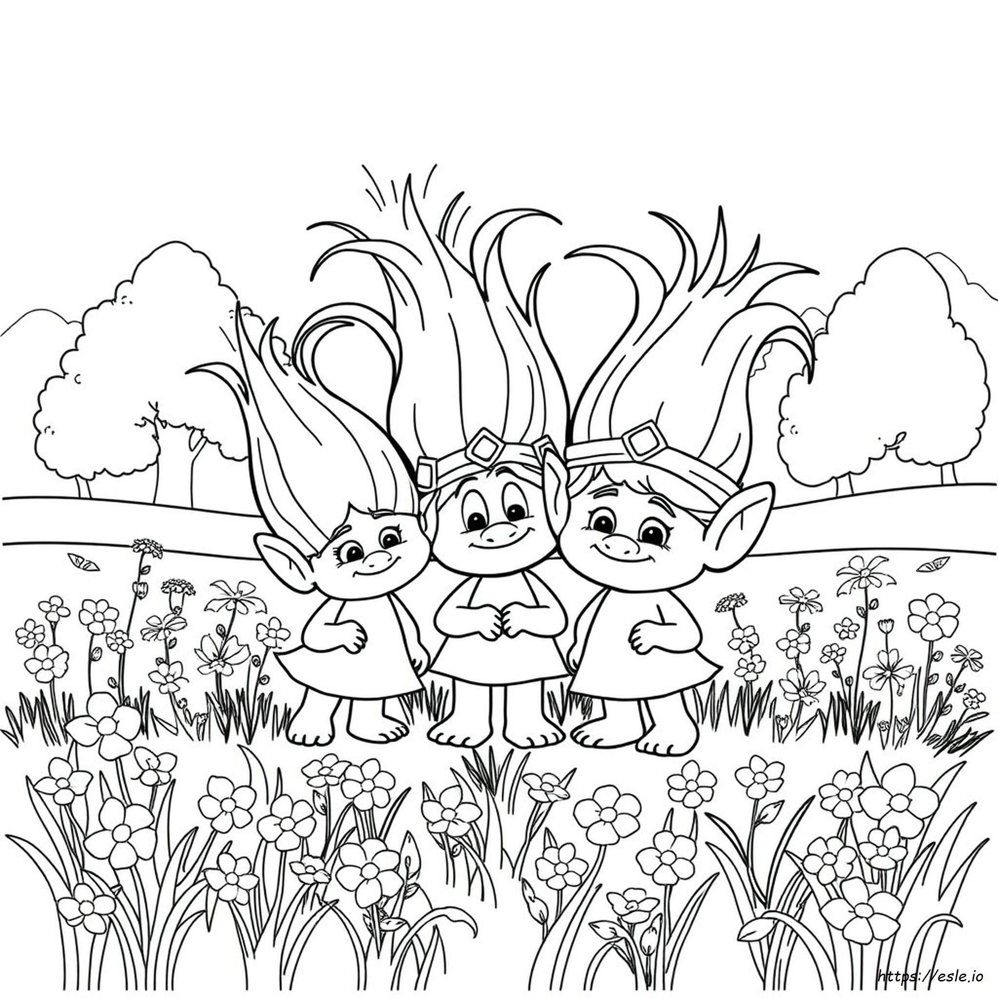 Poppy Trolls Colouring
