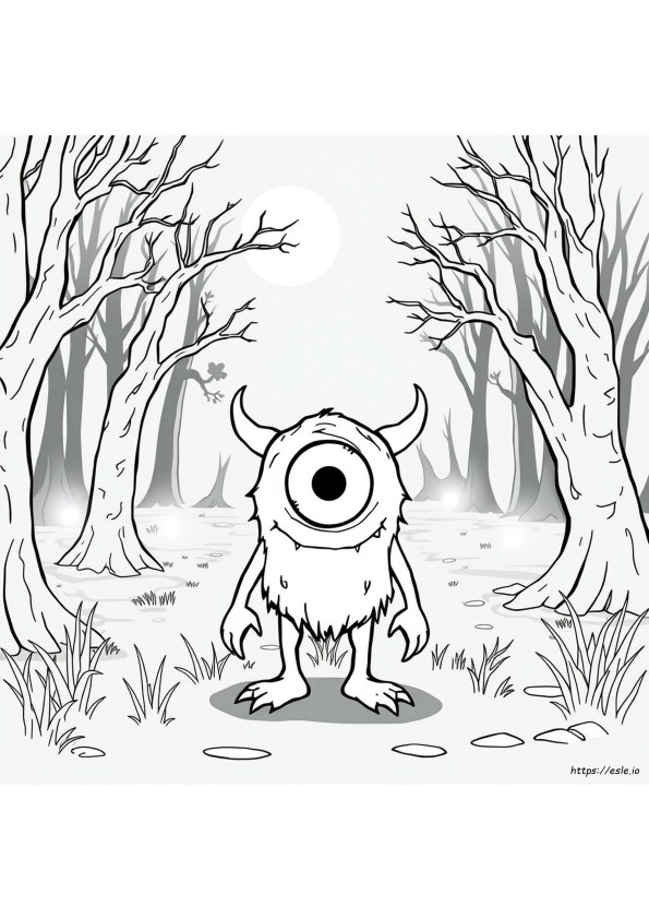 One Eyed Monster Coloring Pages