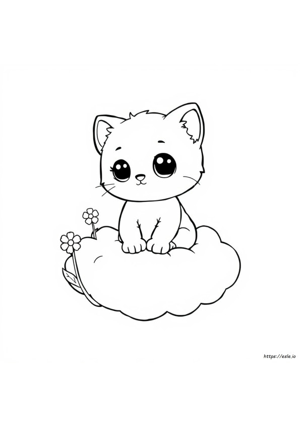 Kawaii Kitten Coloring Pages