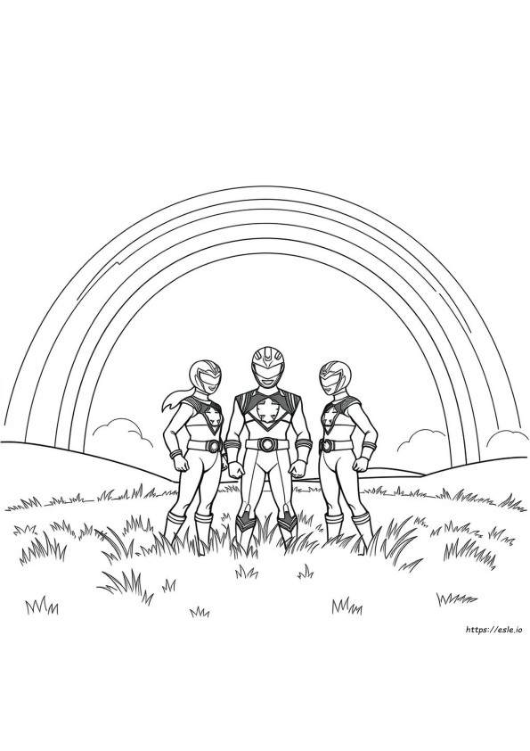 Rainbow Rangers Para Colorear