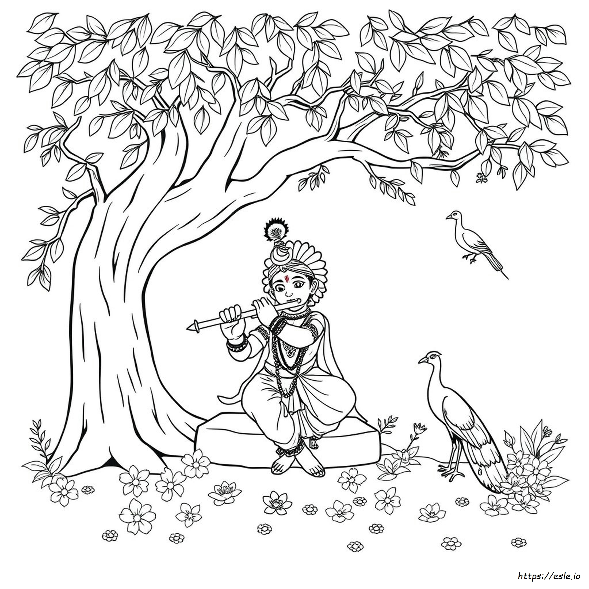 Disegni Da Colorare Di Krishna