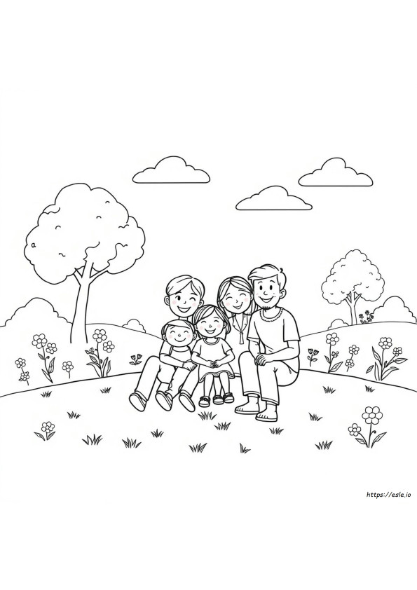 Famiglia Felice Da Colorare