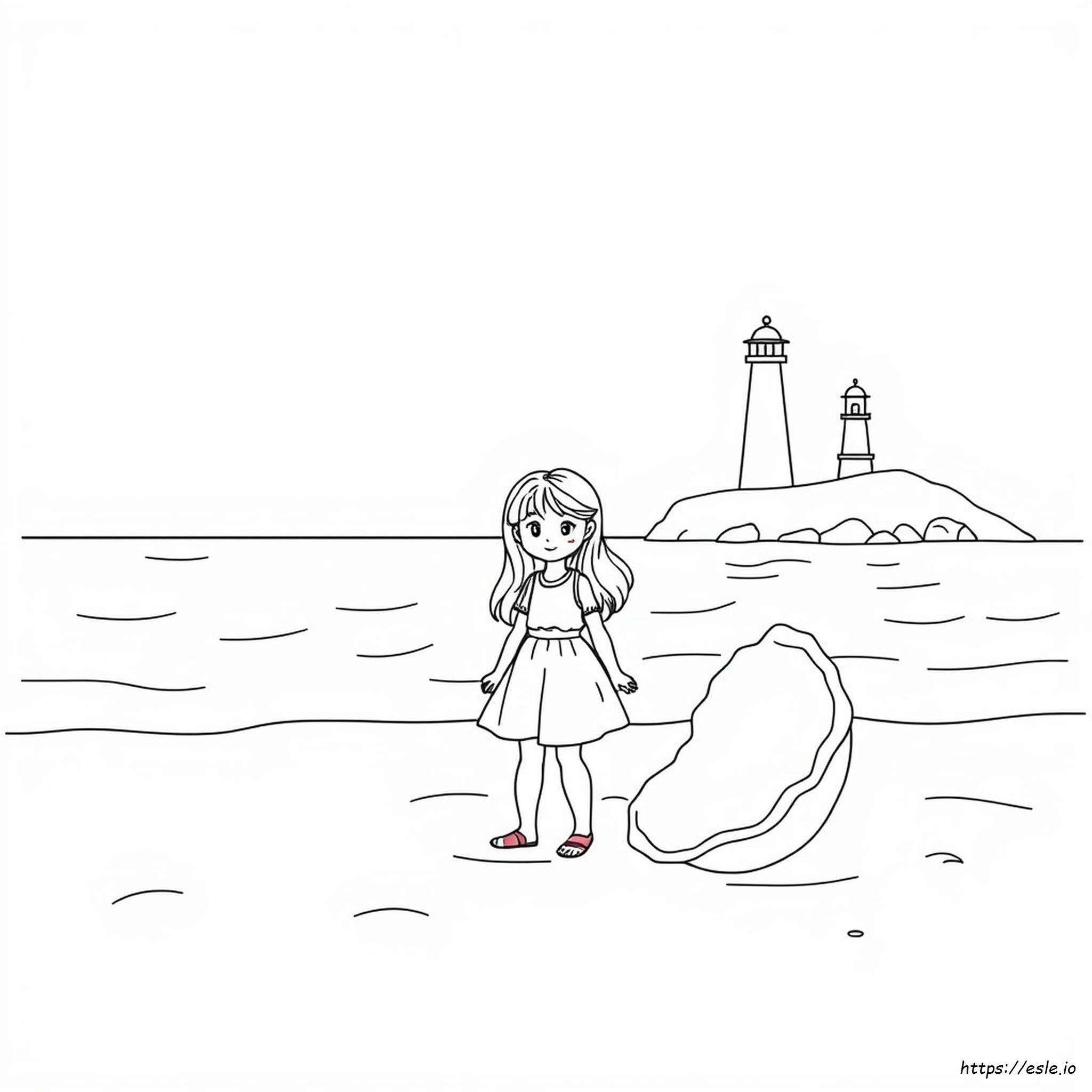 Aesthetic Beach Coloring Pages
