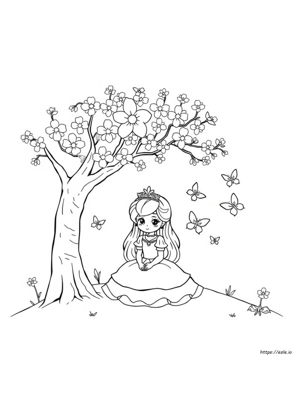 Kawaii Princess Coloring Pages
