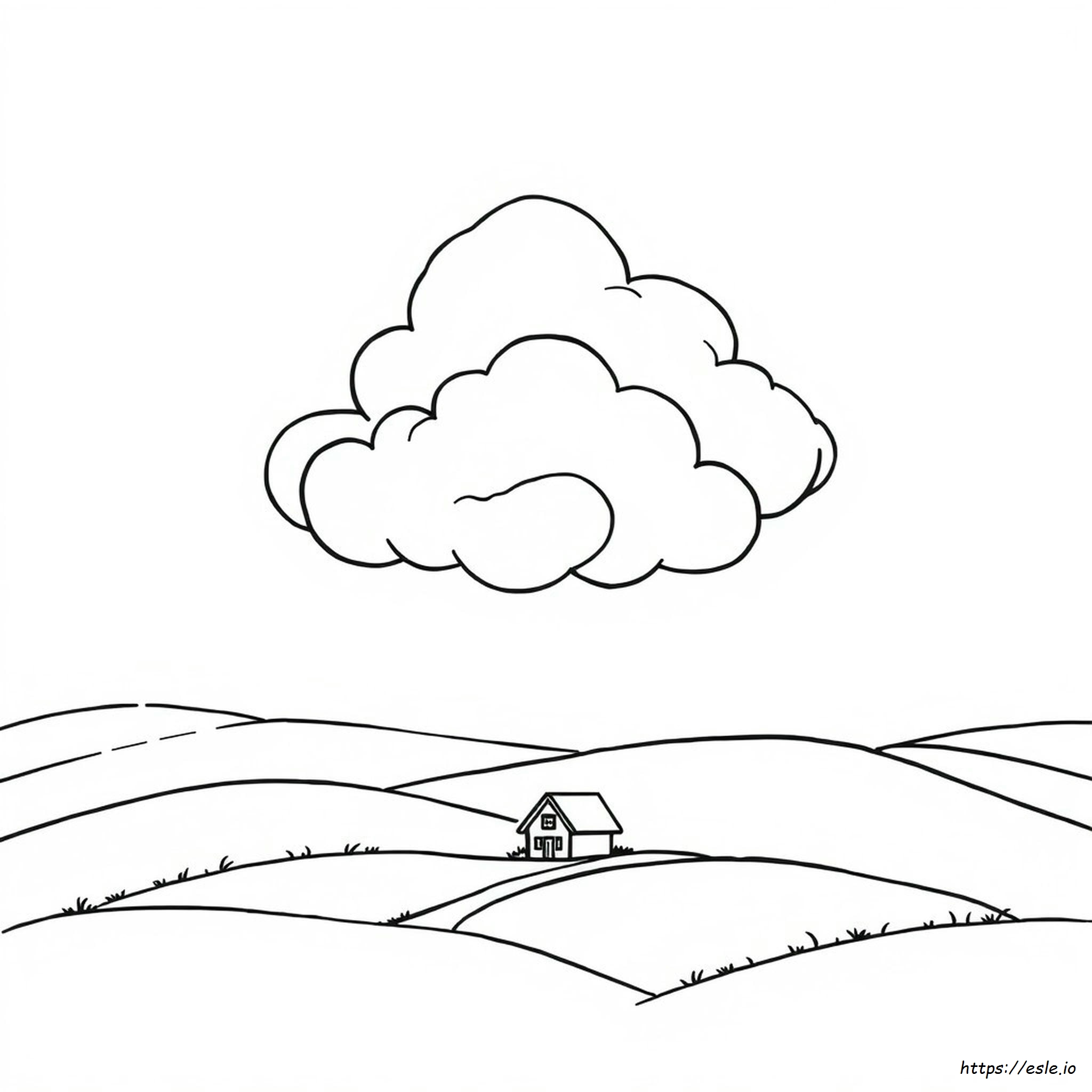 Dibujos Para Colorear De Clima Nublado