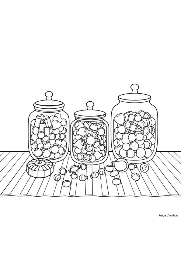 キャンディの塗り絵
